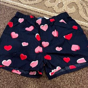 Old Navy Navy Blue Boxers with Red and Pink Hearts